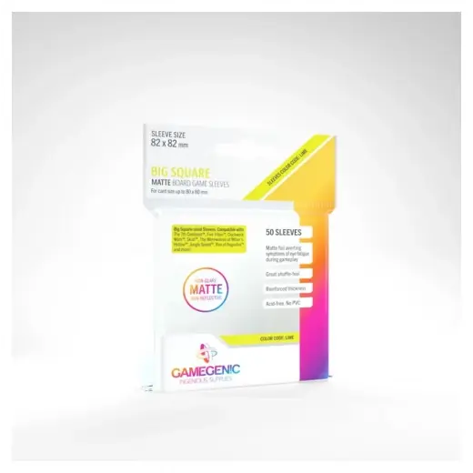 GameGenic Matte Sleeves Clear 80 x 80 mm | Outlet
