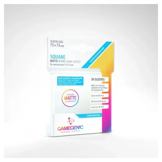 Direkt från fabriken - GameGenic Matte Sleeves Clear 71 x 71 mm