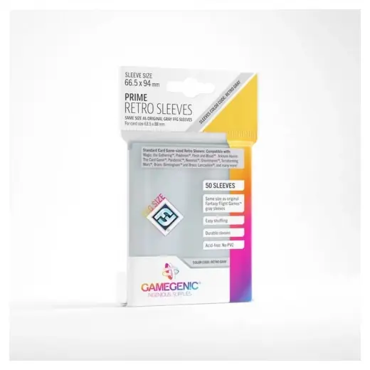 Expressfrakt | GameGenic Prime Retro Sleeves Clear 64 x 89 mm