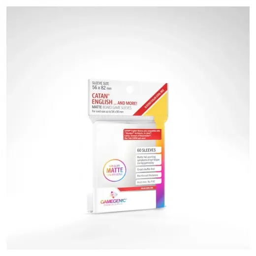 GameGenic Matte Sleeves Clear 54 x 80 mm - Extra rabatt