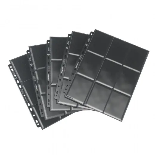 Utförsäljning - GameGenic 18-Pocket Side-Loading Pages - Black (10-Pack)