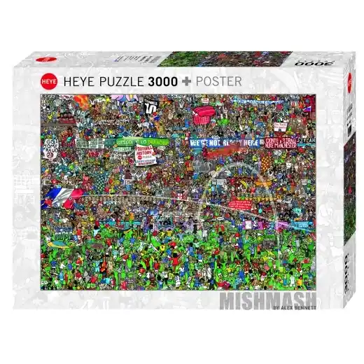 Finns tillgänglig | Heye Pussel Football History 3000 Bitar
