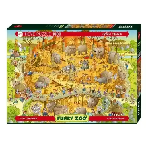 Bästa pris - Heye Pussel Funky Zoo - African Habitat 1000 Bitar