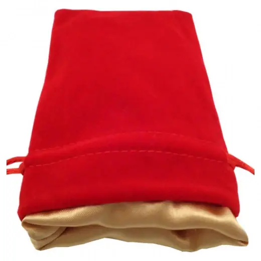 Snabb frakt | Dice Bag Red w/Gold Velvet