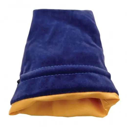 Dice Bag Blue w/Gold Velvet - Prissänkt