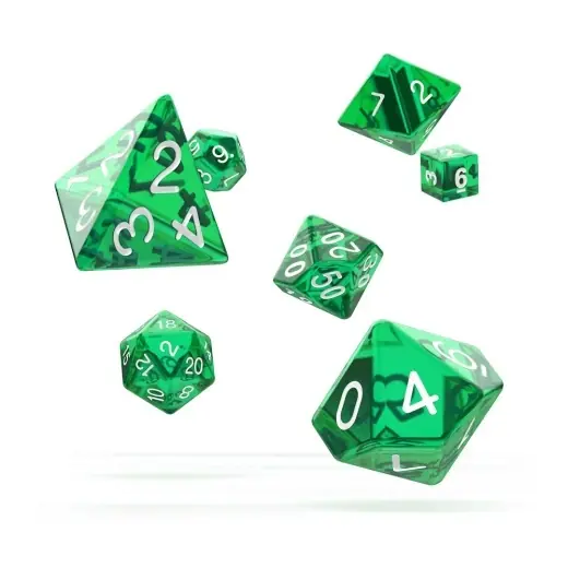 Oakie Doakie Dice RPG Set Translucent - Green 7 pack - Fynd