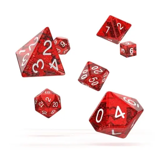 Oakie Doakie Dice RPG Set Speckled - Red 7 pack | Säker betalning