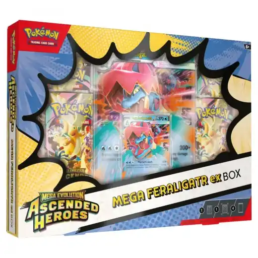 Nedsatt pris | Pokémon TCG Ascended Heroes - Mega Feraligatr ex Box