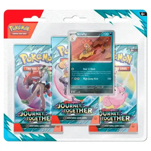 Pokémon TCG Journey Together Boosters 3-Pack Scrafty | Lågt pris