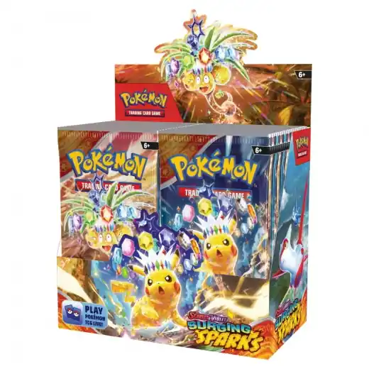 Endast ett fåtal kvar - Pokémon TCG Surging Sparks Booster Display