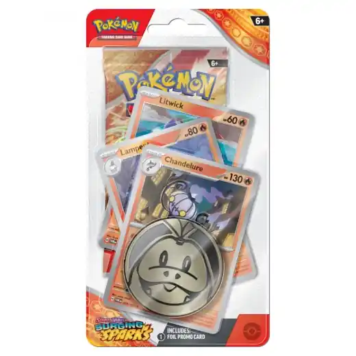 Enkel beställning | Pokémon TCG Surging Sparks Premium Checklane Chandelure