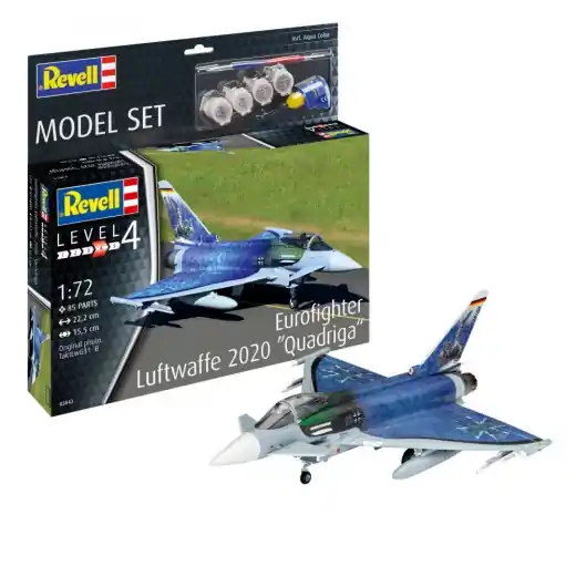 Revell Model Set - Eurofighter Luftwaffe 2020 "Quadriga" 1 72 - 85 Bitar - Rabatt