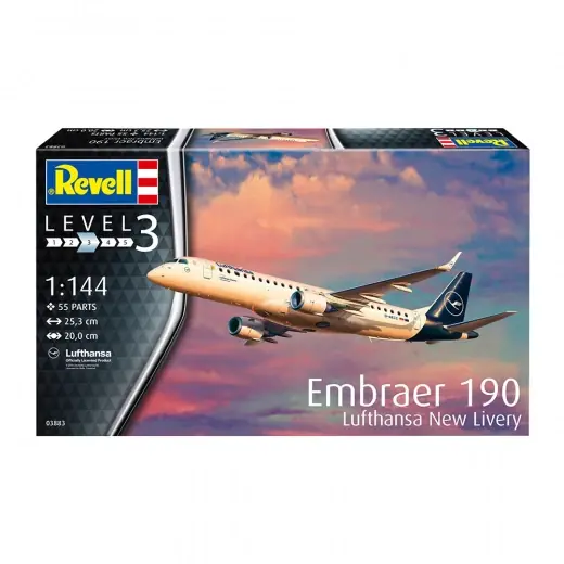 Revell - Embraer 190 Lufthansa 1 144 - 55 Bitar - Mycket populär
