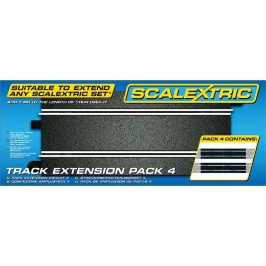 SKADAT Scalextric Track Extension Pack 4 - Professionell kvalitet