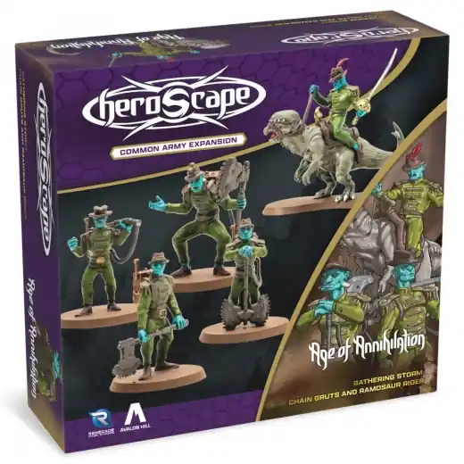 Begränsat antal | Heroscape Chain Gruts & Ramosaur Rider Common Army Expansion
