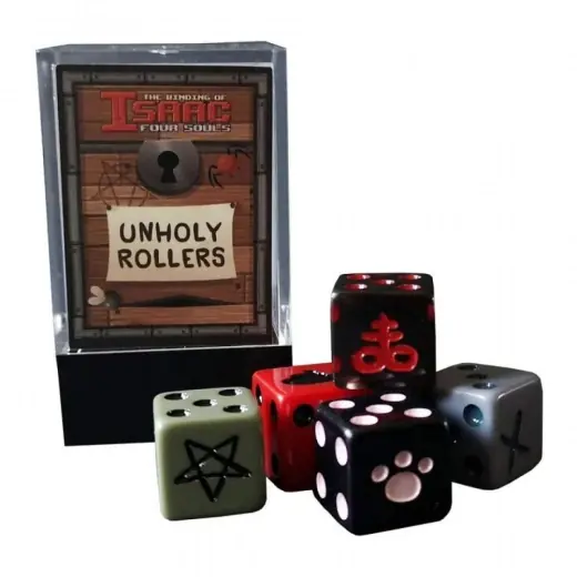 The Binding of Isaac Four Souls Unholy Rollers Dice Set | Finns nu