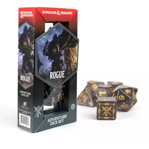 Nyhet i webbutiken | Dungeons & Dragons Adventure Dice Set - Rogue Black