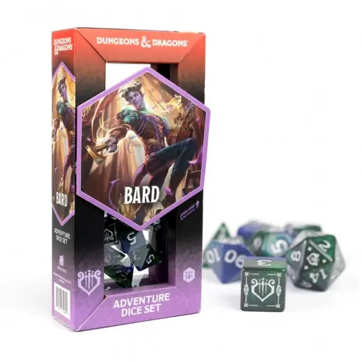 Passa på - Dungeons & Dragons Adventure Dice Set - Bard Blue/Green