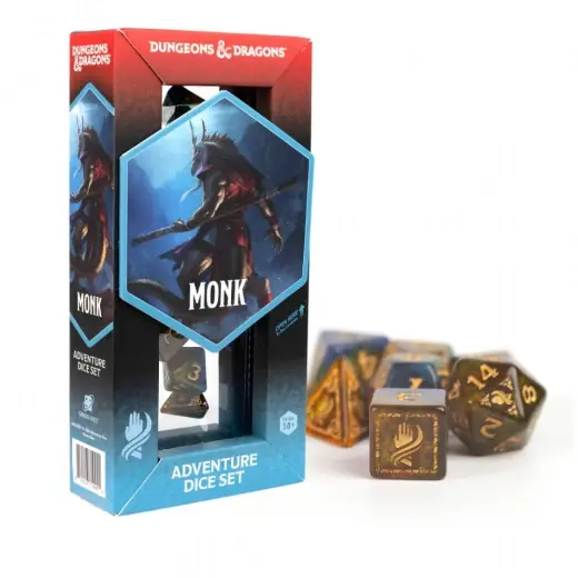 Dungeons & Dragons Adventure Dice Set - Monk Blue/Gold | Rekommenderas