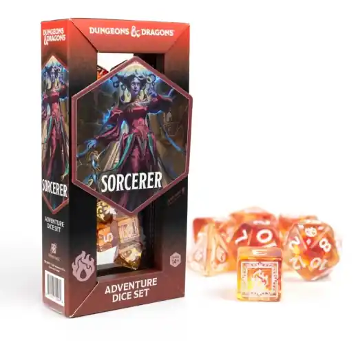Dungeons & Dragons Adventure Dice Set - Sorcerer Orange - Passa på nu