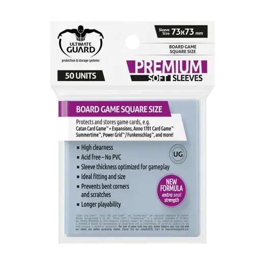 Ultimate Guard Sleeves Square 73 x 73 mm | Nytt i webbutiken