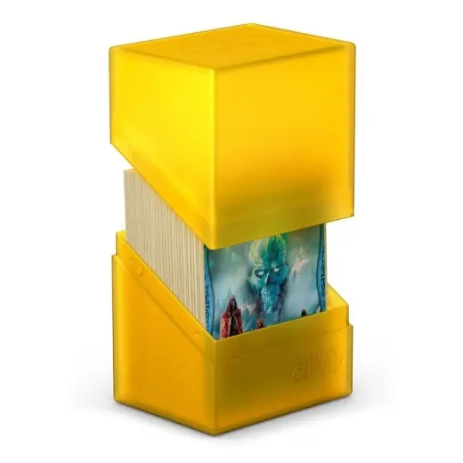 Direkt från fabriken | Ultimate Guard Boulder Deck Case 80+ Standard Size Amber