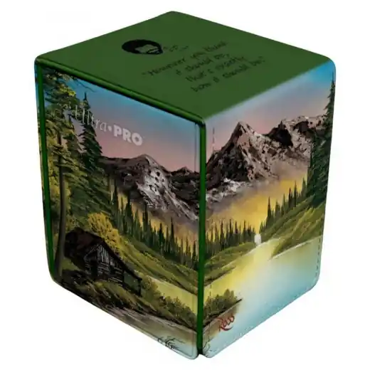 Endast denna vecka - Ultra Pro Deck Box Alcove Flip - Bob Ross Mountain Retreat