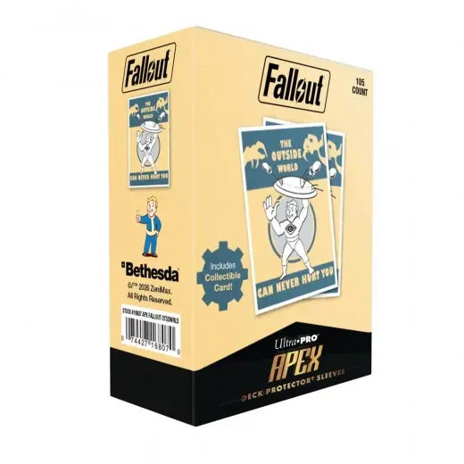 Mycket populär - Fallout Apex Deck Protector Sleeves - Vault Boy The Outside World