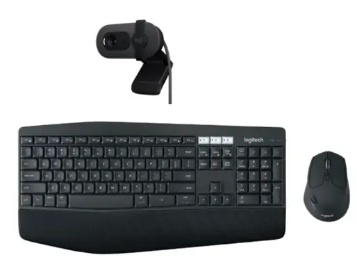 Enkel retur | Logitech - MK850 Wireless Keyboard and Mouse Combo NORDIC + Brio 100 Full HD Webcam - Graphite