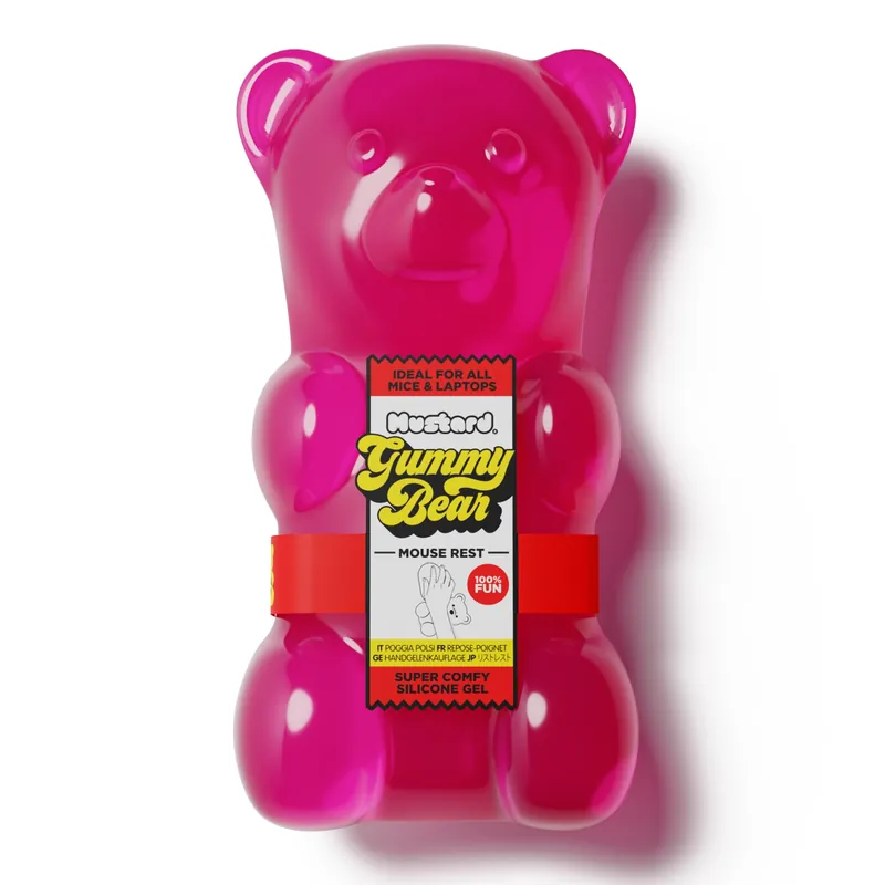 Extra bra pris - Mustard - Gummy Bear Mouse Rest - Pink - 10cm x 8cm x 3cm