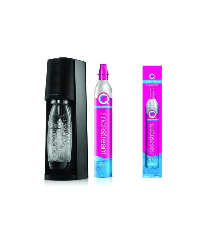 Sodastream - Terra - Black + 1 CQC Extra Cylinder - Bundle - Lägg i varukorg