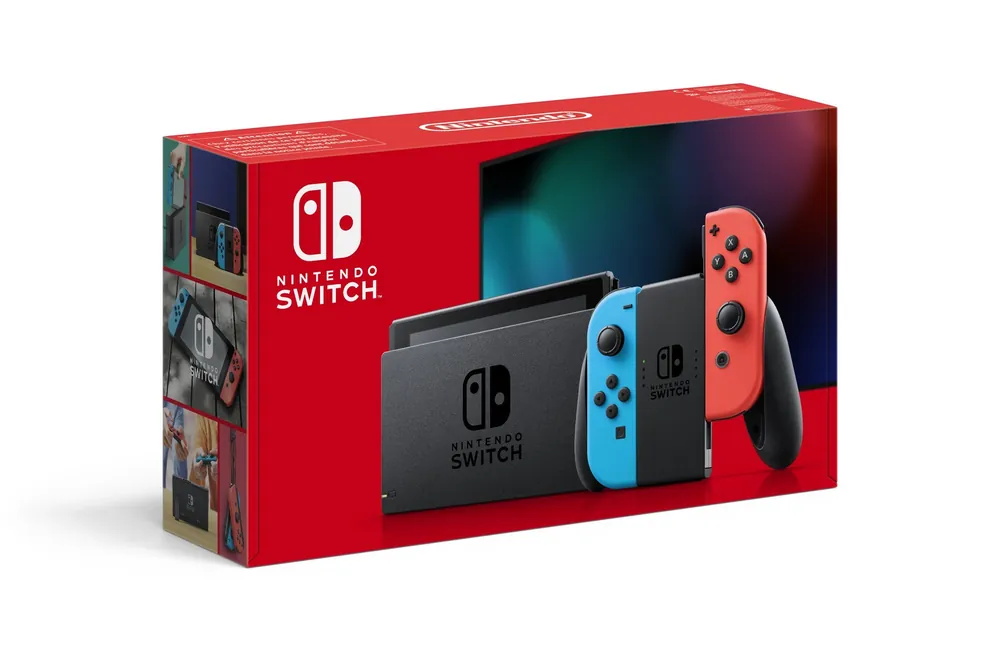 Beställ idag - Nintendo Switch Console with Neon Red & Neon Blue Joy-Con (V2)