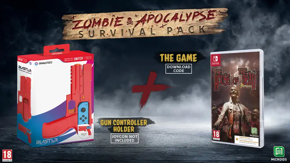 Zombie Survival Pack House of the Dead Remake & Blaster (Code in Box) - Nintendo Switch | Prissänkt