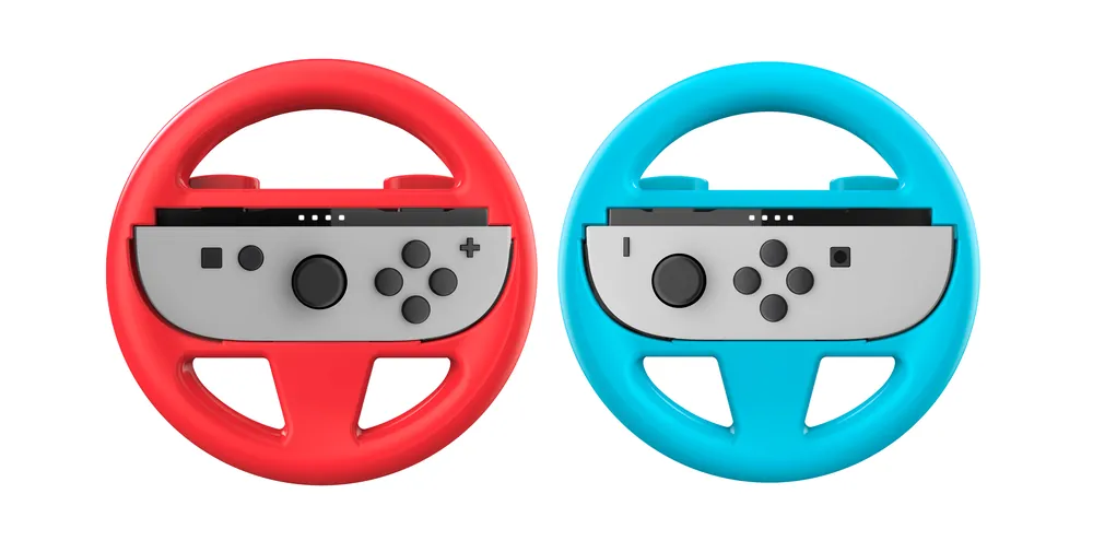 NACON - Wheel Duo Pack for Nintendo Switch II – 2 Joy-Con™ Wheels in Red and Blue - Bara denna vecka