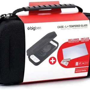Bästa pris - Nintendo Switch Big Ben Protection Kit (Case - L + Tempered Glass)