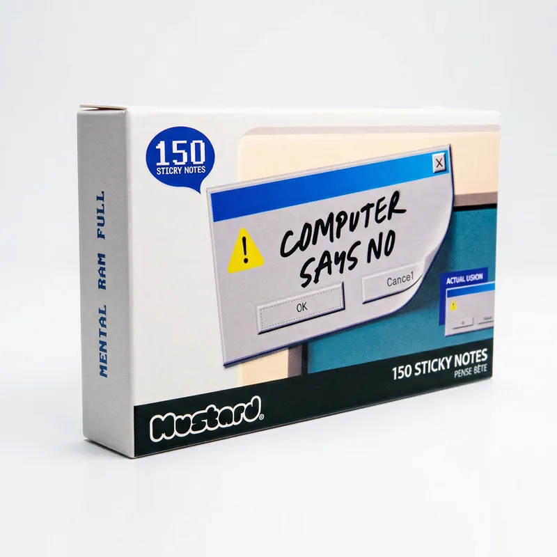 Mustard - Computer Says No Sticky Notes - Erbjudandet går snart ut