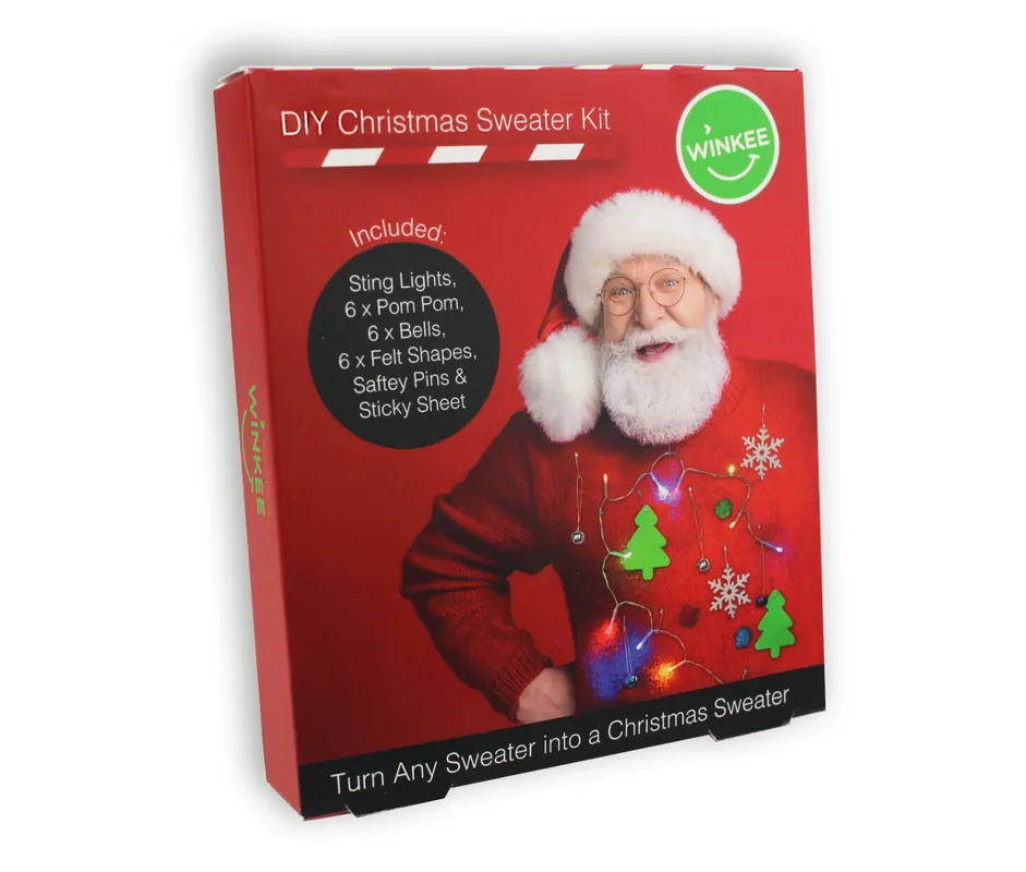 Winkee - DIY Christmas jumper kit - Emergency Christmas Jumper Kit - Hög kvalitet