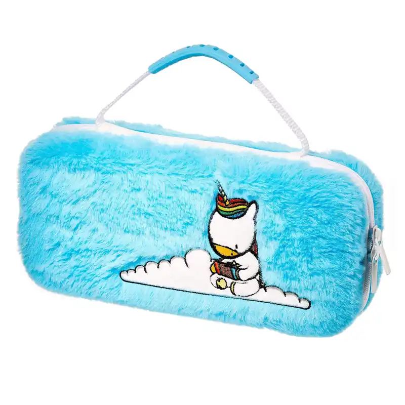 Toppkvalitet - Numskull Nintendo Switch Unicorn Blue Fluffy Carry Case