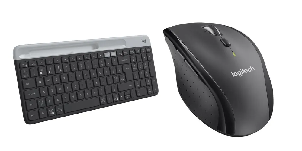Endast denna vecka - Logitech - K580 Slim Multi-Device Wireless Keyboard GRAPHITE NORDIC & Logitech M705 wireless Mouse - Bundle