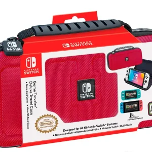 Prisnedsättning - Bigben Nintendo Switch Interactive Official Deluxe Travel Case - Red