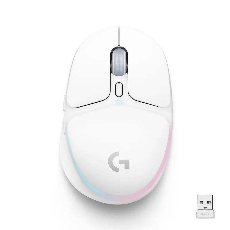 Logitech - G705 - Wireless Gaming Mouse - Off White - Mycket uppskattad