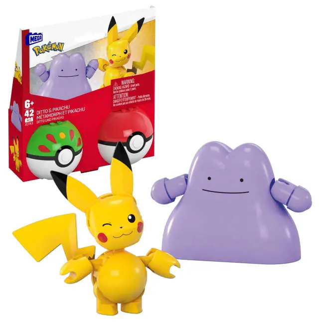Rabatt - MEGA - Pokémon Poké Ball 2-Pack Building - Pikachu & Ditto (JCT43)