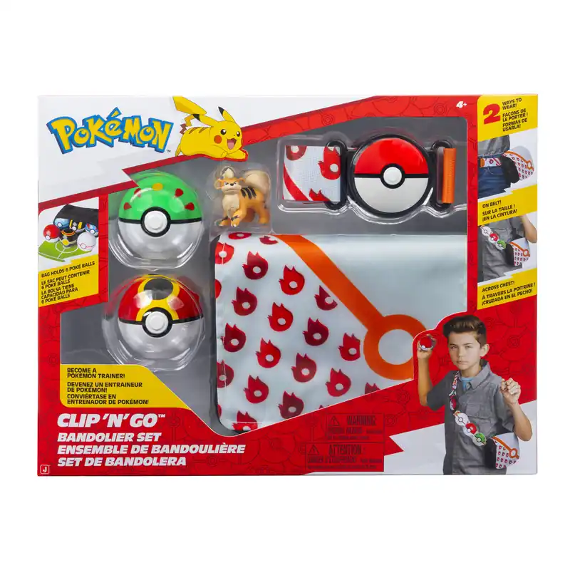 Pokémon - Clip N Go Bandolier Set - Growlithe | Begränsat antal