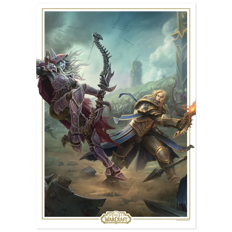 World of Warcraft - Limited Edition Sylvanas vs Anduin Wrynn Art Print - A3 (420 x 297mm) - Efterfrågad