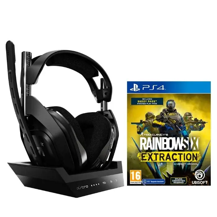 Astro - A50 Wireless + Base Station & Tom Clancy‘s Rainbow six Extraction (PS4) - Bundle - Kundfavorit