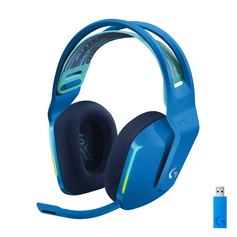 Logitech - G733 LIGHTSPEED Headset - BLUE - 2.4GHZ - Bra pris