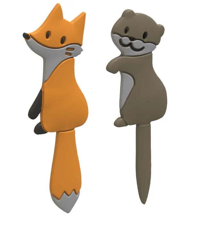 Kampanjpris - Winkee - Magnetic Hooks - Otter and Fox