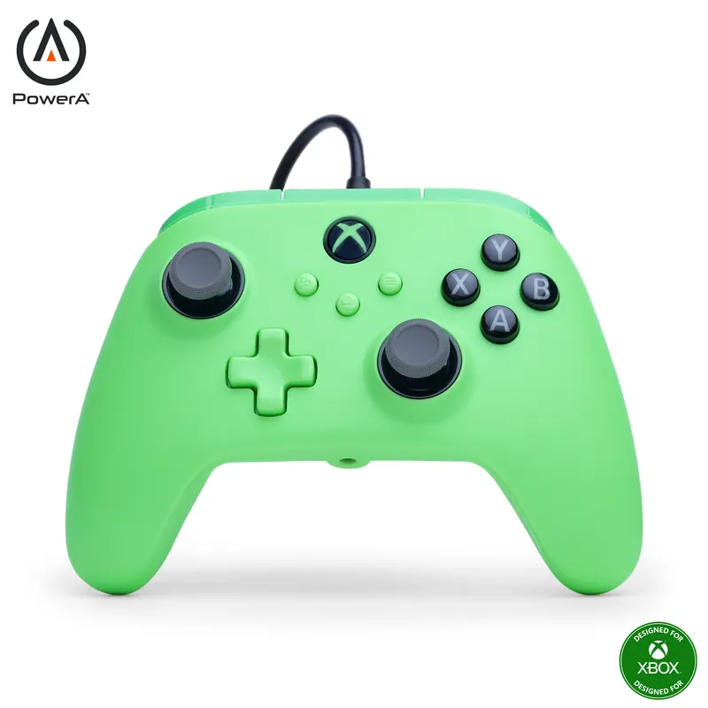 Bra pris | PowerA - Advantage Plus Wired Controller - Grön äng - Green/Black