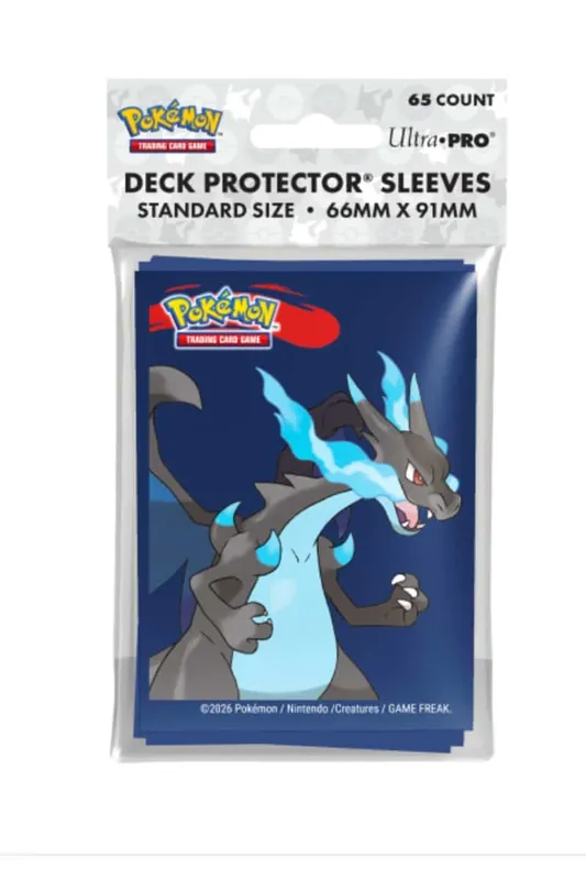 Sänkt pris - Pokémon - Deck Protector - Mega Charizard X (65) (ULT16730)