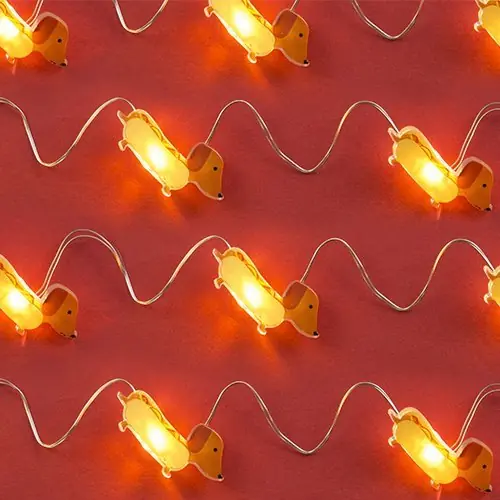 Nedsatt pris - Fizz Creations - Sausage Dog Mini String Lights - 2 metres